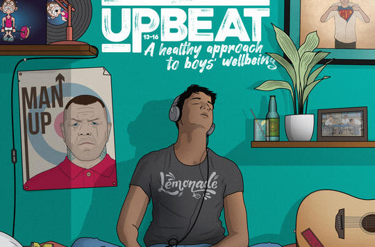 Artwork for Front Cover adn Sleeve of the Upbeat book