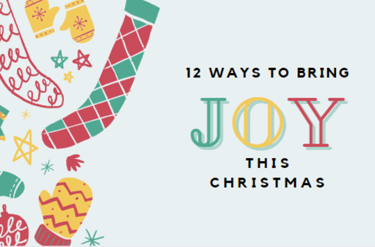 12 ways to bring joy this christmas text