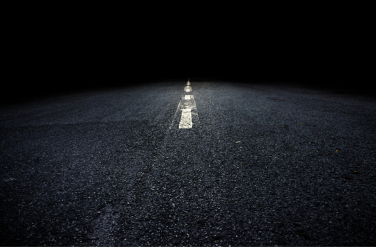 A dark road