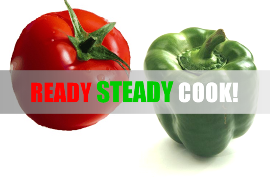 Ready Steady Cook Red Tomato Green Pepper Cards