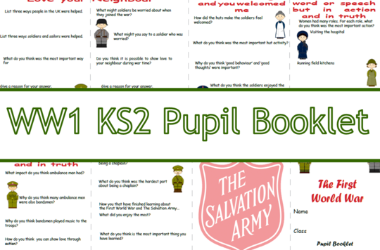 WW1 KS2 Pupil Booklet Instructions