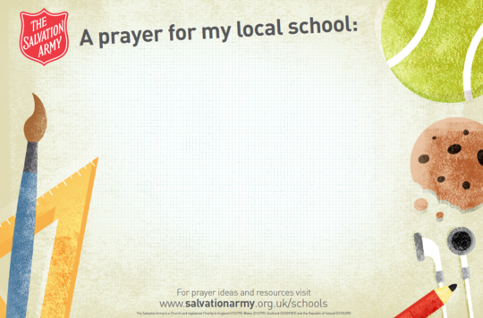 Pray For Schools Postcard