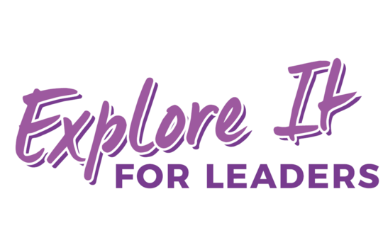 Explore It 'for leaders' logo in purple