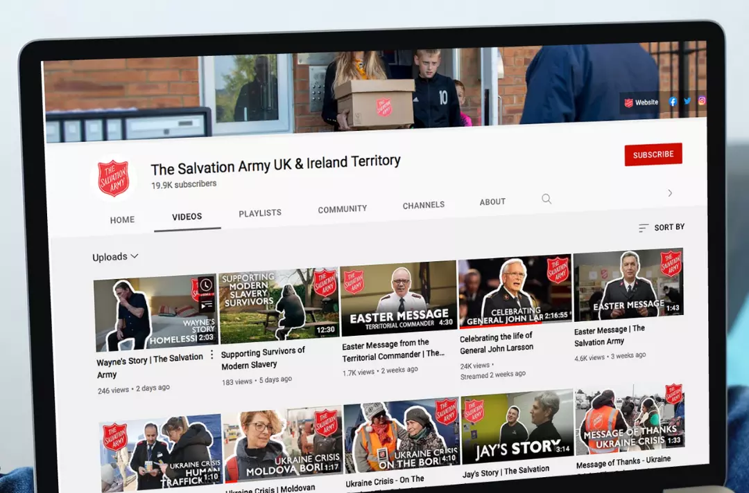 The Salvation Army's YouTube channel