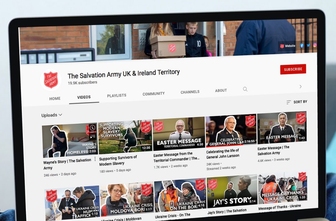 The Salvation Army's YouTube channel