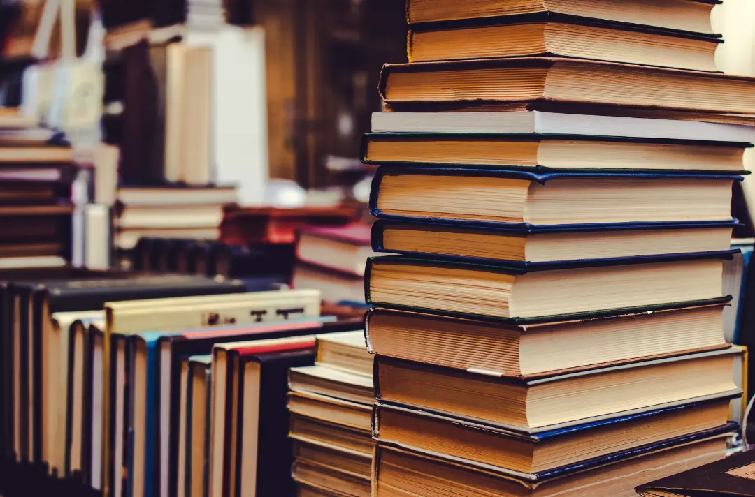 A pile of books