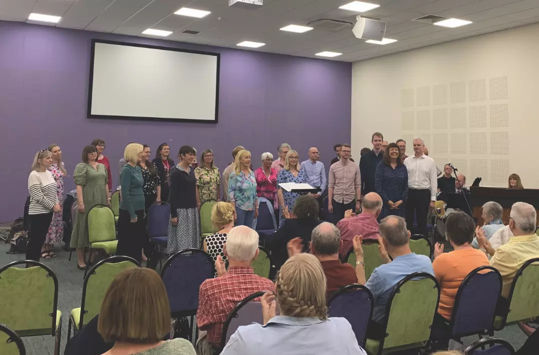 The International Staff Songsters were special guests on Wednesday night