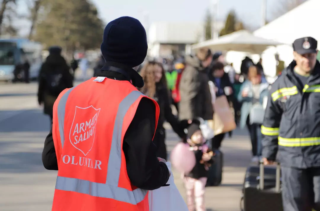 A Salvation Army volunteer in Romania