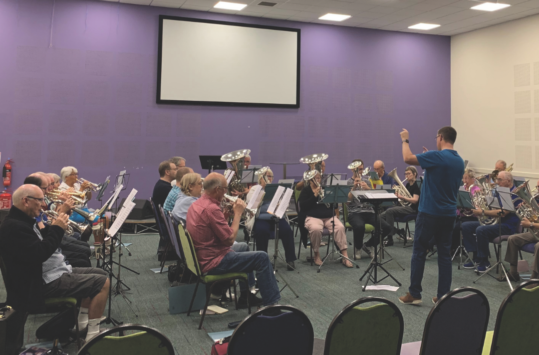 The brass band at the Easter Music Course 2022