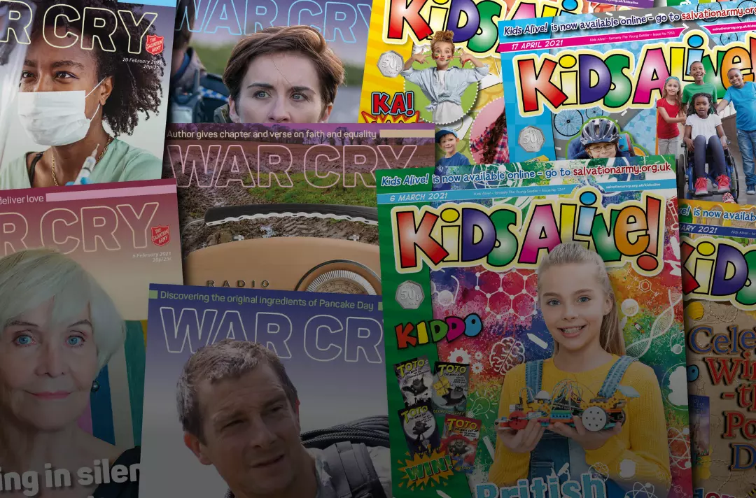 A selection of War Cry and Kids Alive! covers