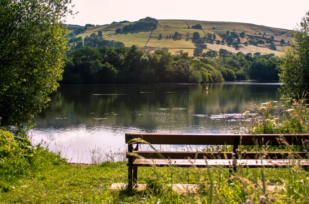 A lake in the British countryside