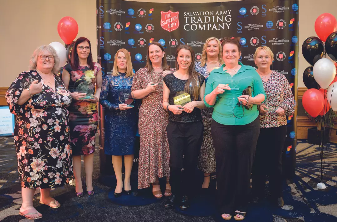 People holding awards