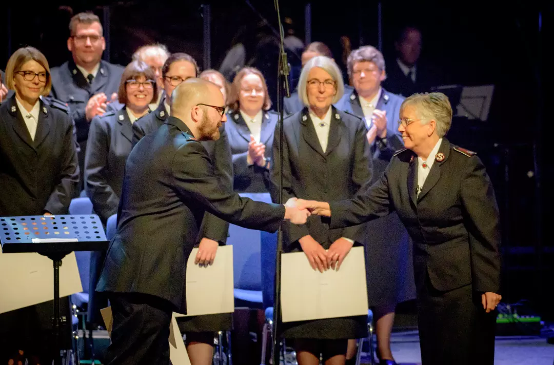 Thomas Morgan being commissioned