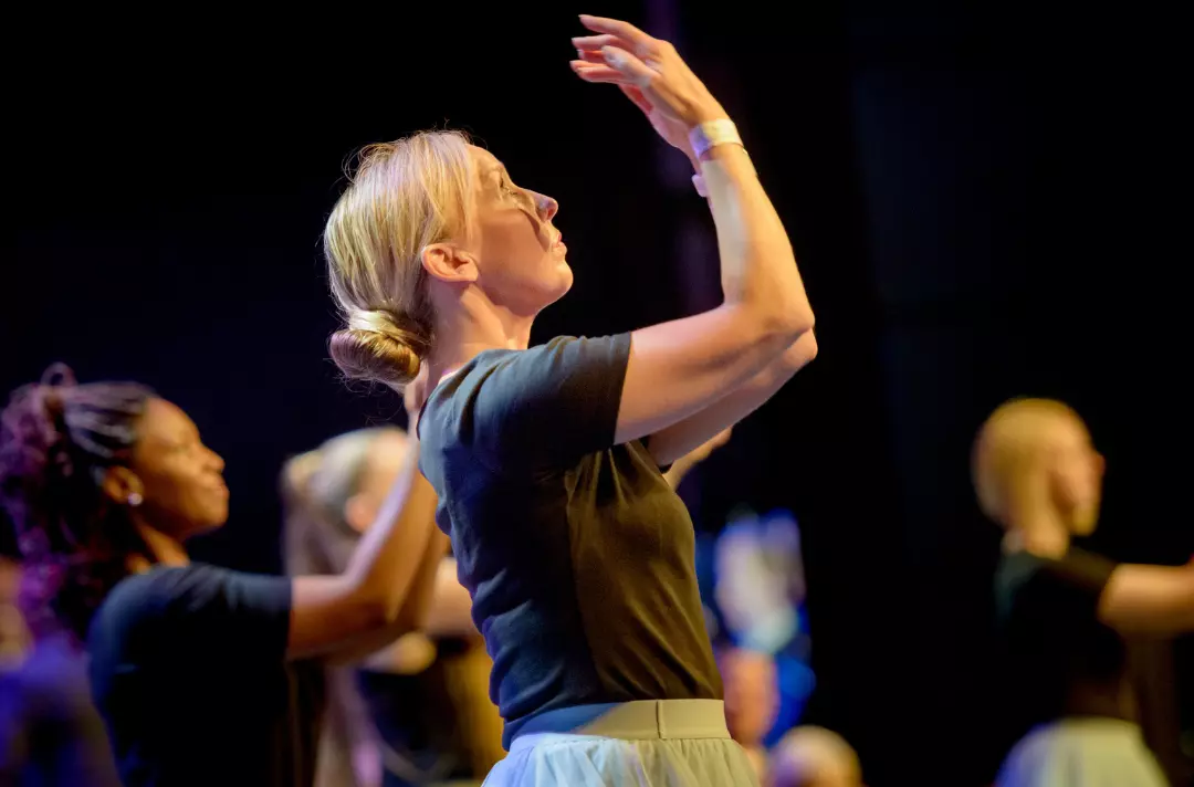 People dancing in worship