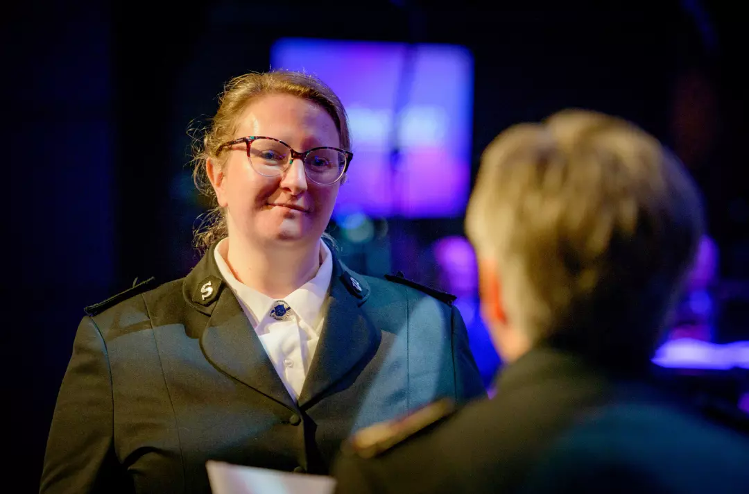 Abigail Gray being commissioned