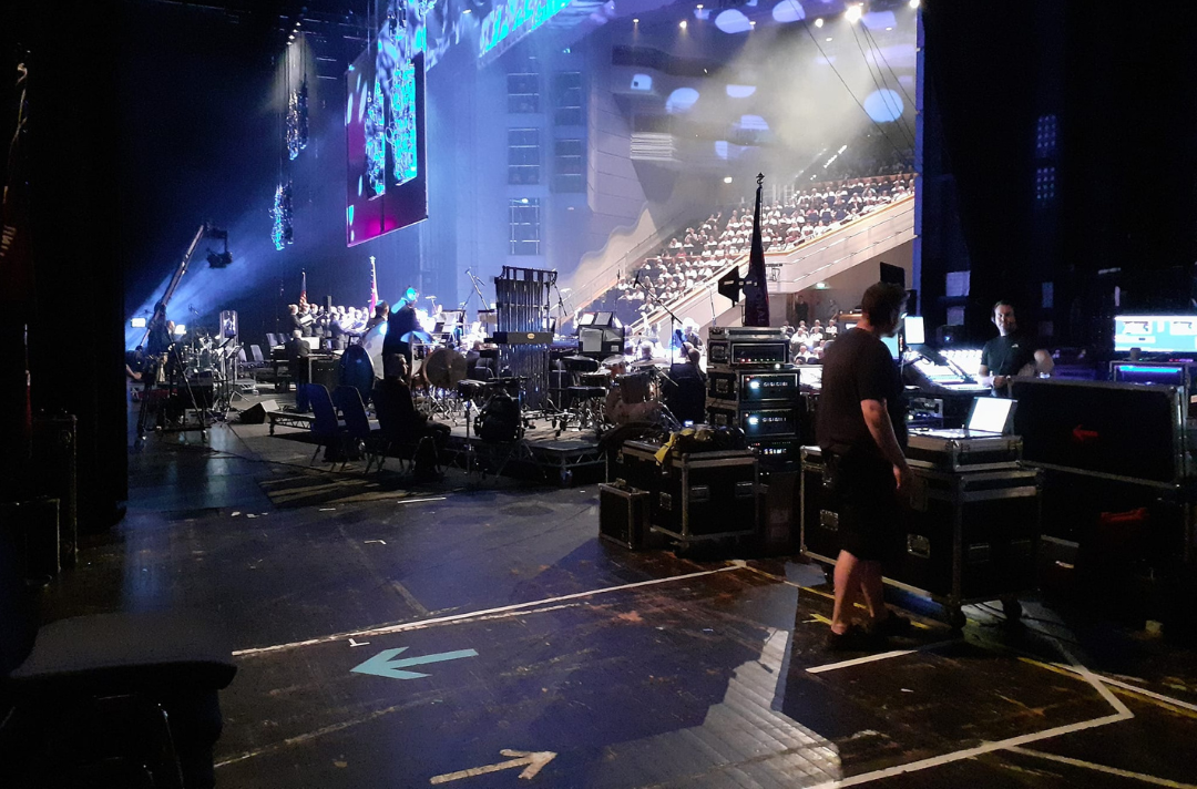 Backstage of the morning session