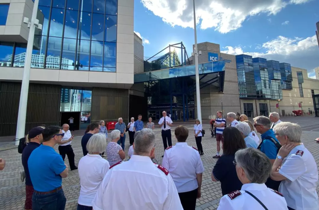 People standing outside the ICC