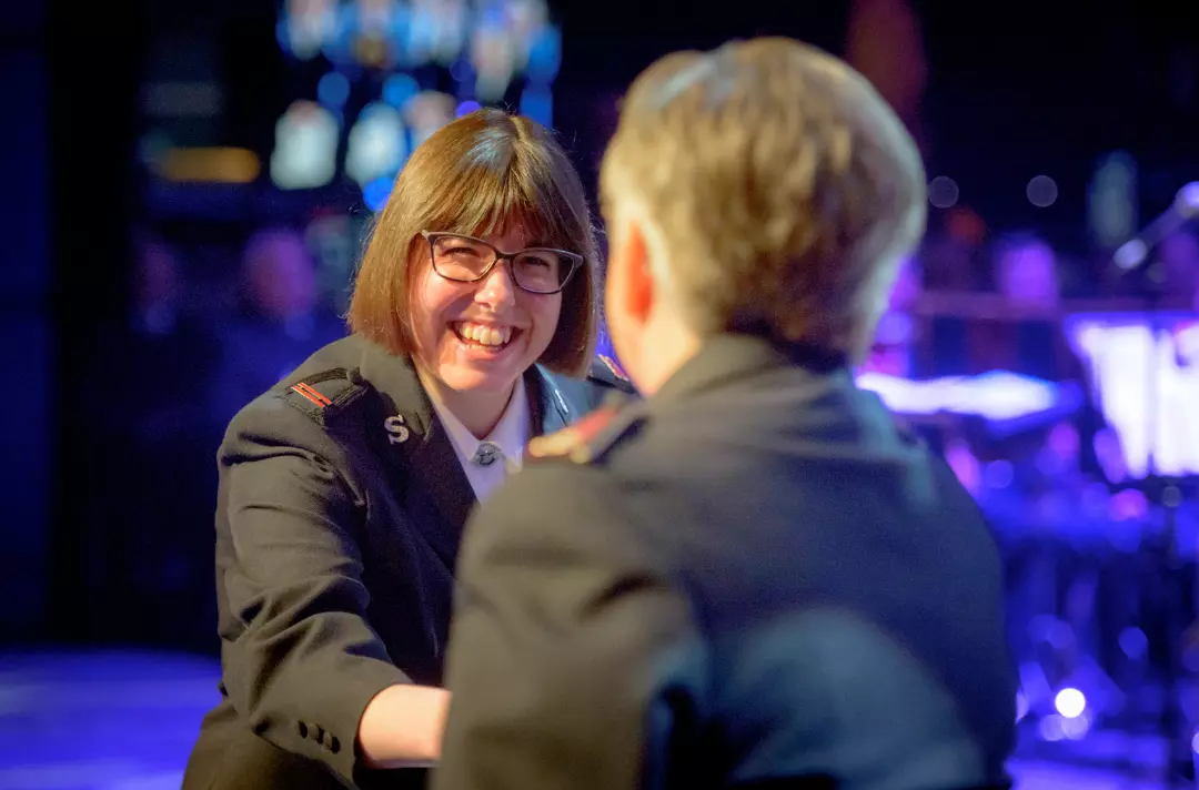 Joanna Morgan being commissioned