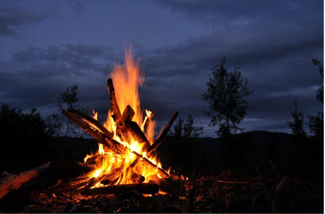 A photo of a bonfire
