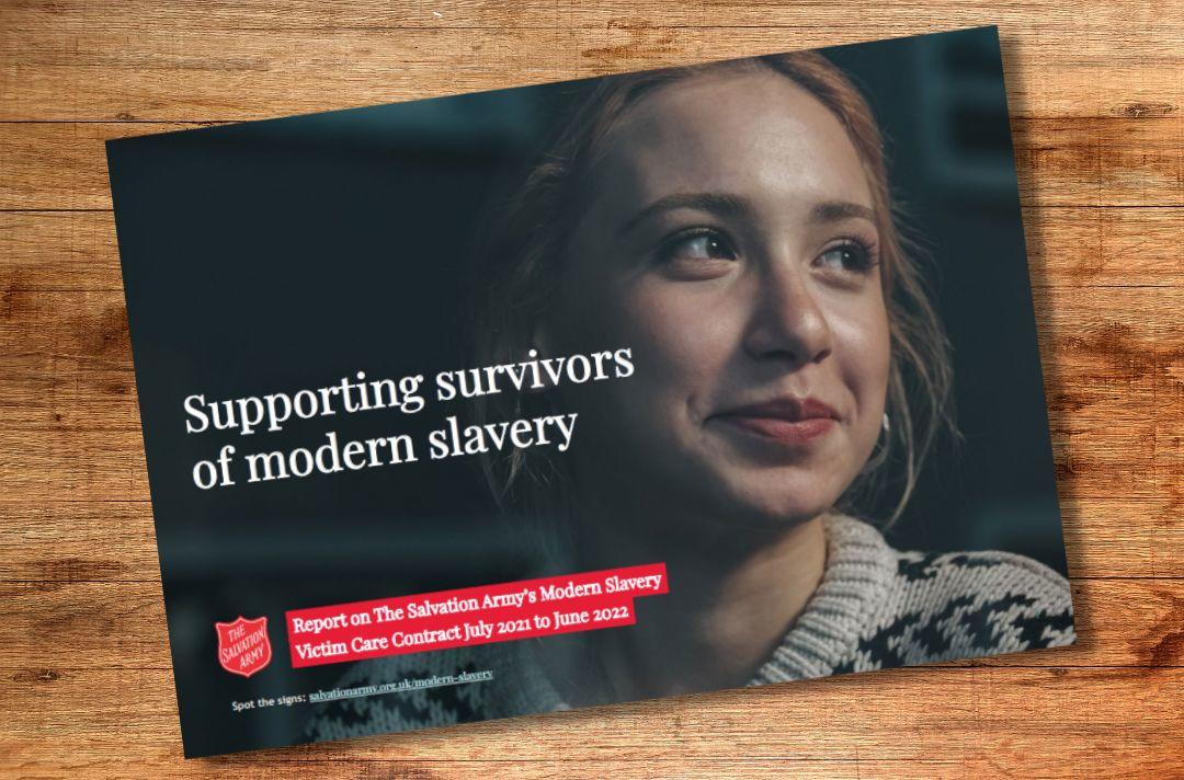 The front cover of The Salvation Army's annual report on its modern slavery response