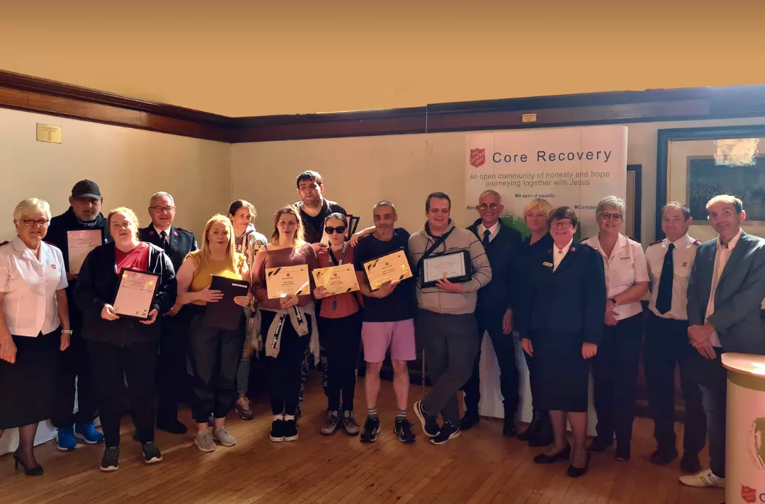 Photo shows learners at The Haven’s first awards ceremony
