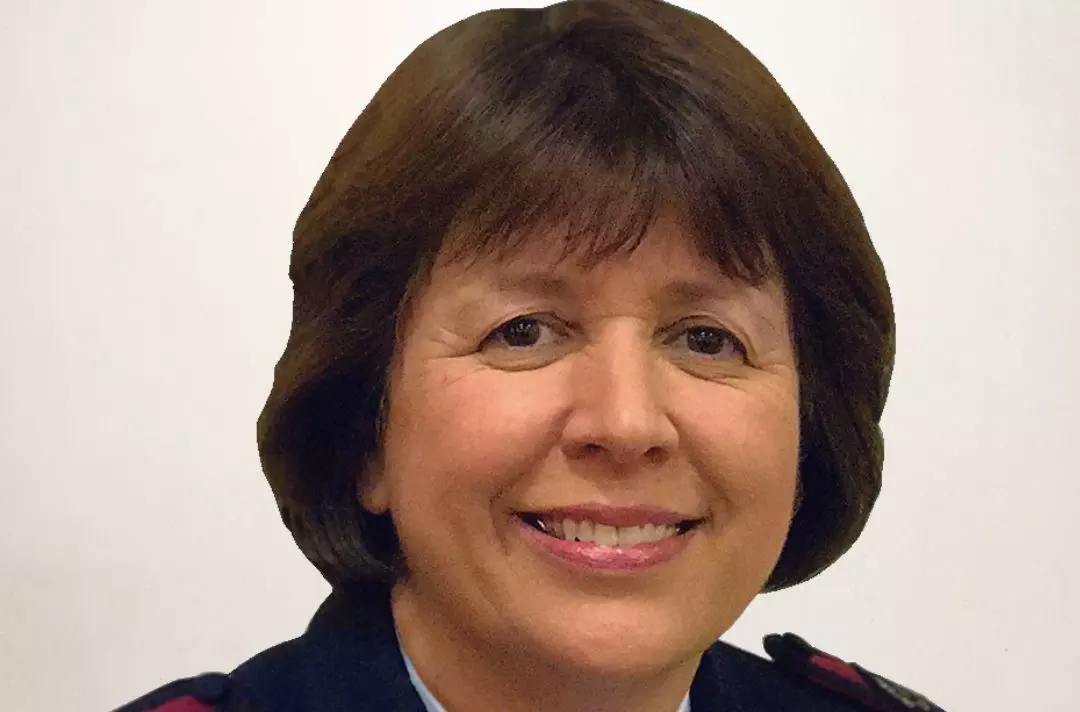 A photo of Dorothy Nacekievill wearing Salvation Army uniform
