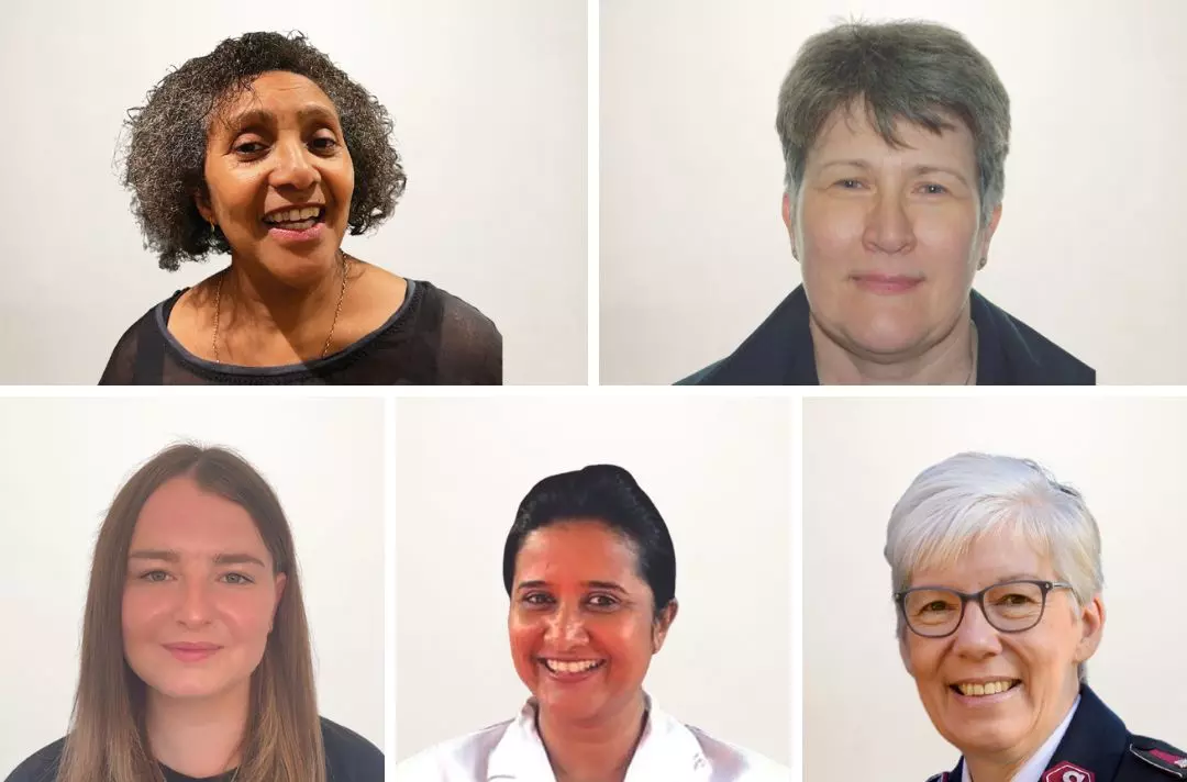 A collage shows photos of Janet Laird, Ali James, Bethany Munn, Nazia Yousaf and Jenine Main.