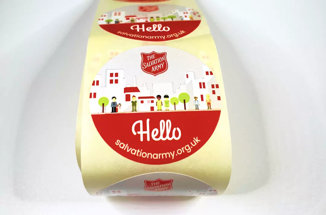 Photo of Hello circular sticker roll