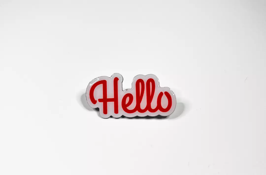 Photo of Hello metal pin badge