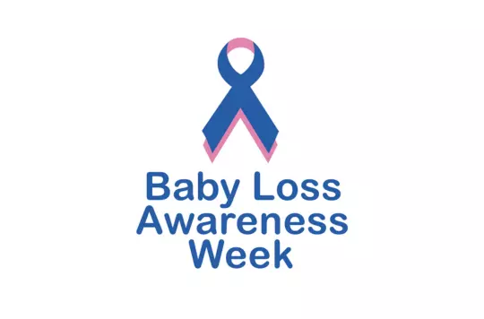 blue and pink ribbon 