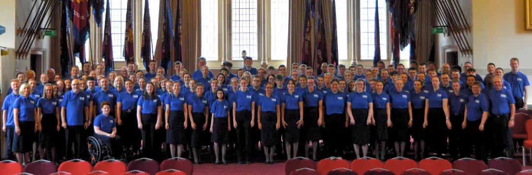 A group photo of all of the delegates of Territorial Music School 2023.