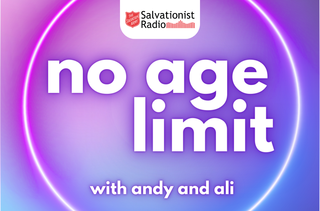 Artwork for the Salvationist Radio No Age Limit show, featuring a purple and blue gradient