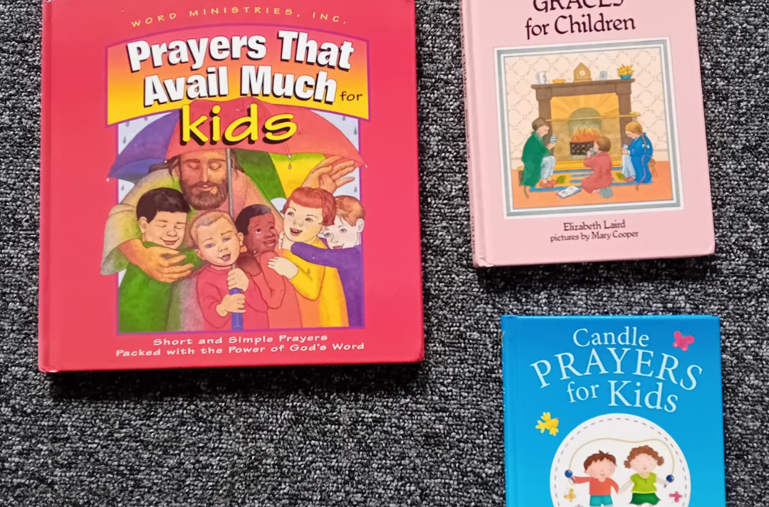 A photo shows children's prayer books at Gainsborough Corps.