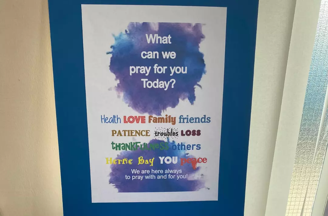 A photo shows a prayer letterbox at Herne Bay Corps.