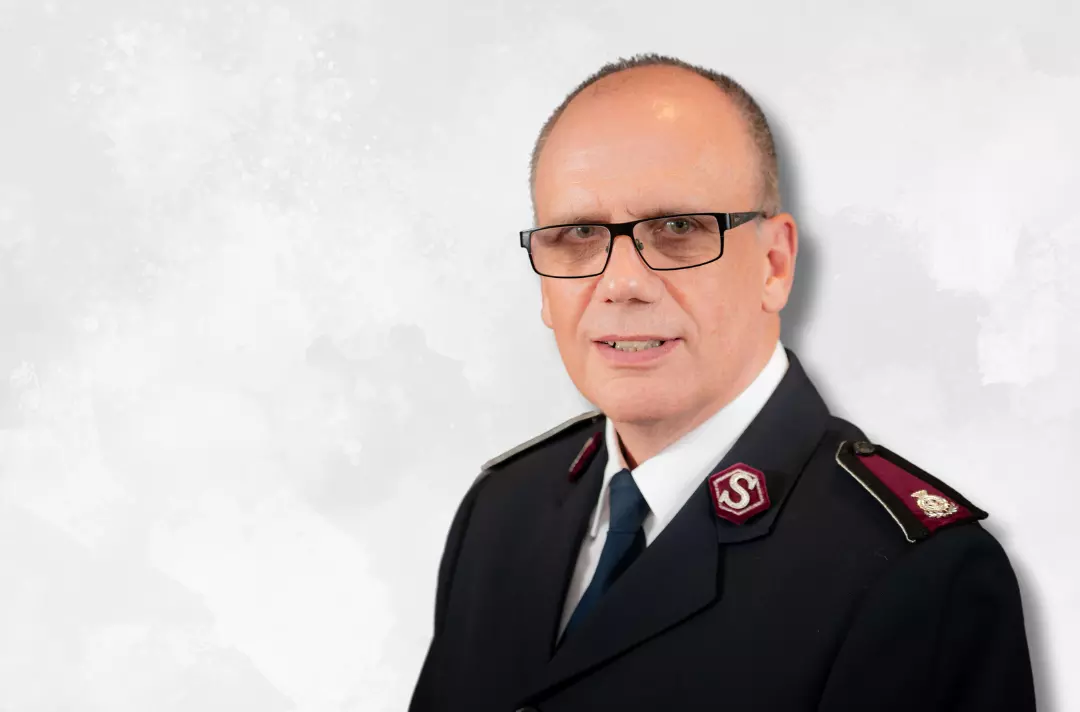 Commissioner Anthony Cotterill in Salvation Army uniform