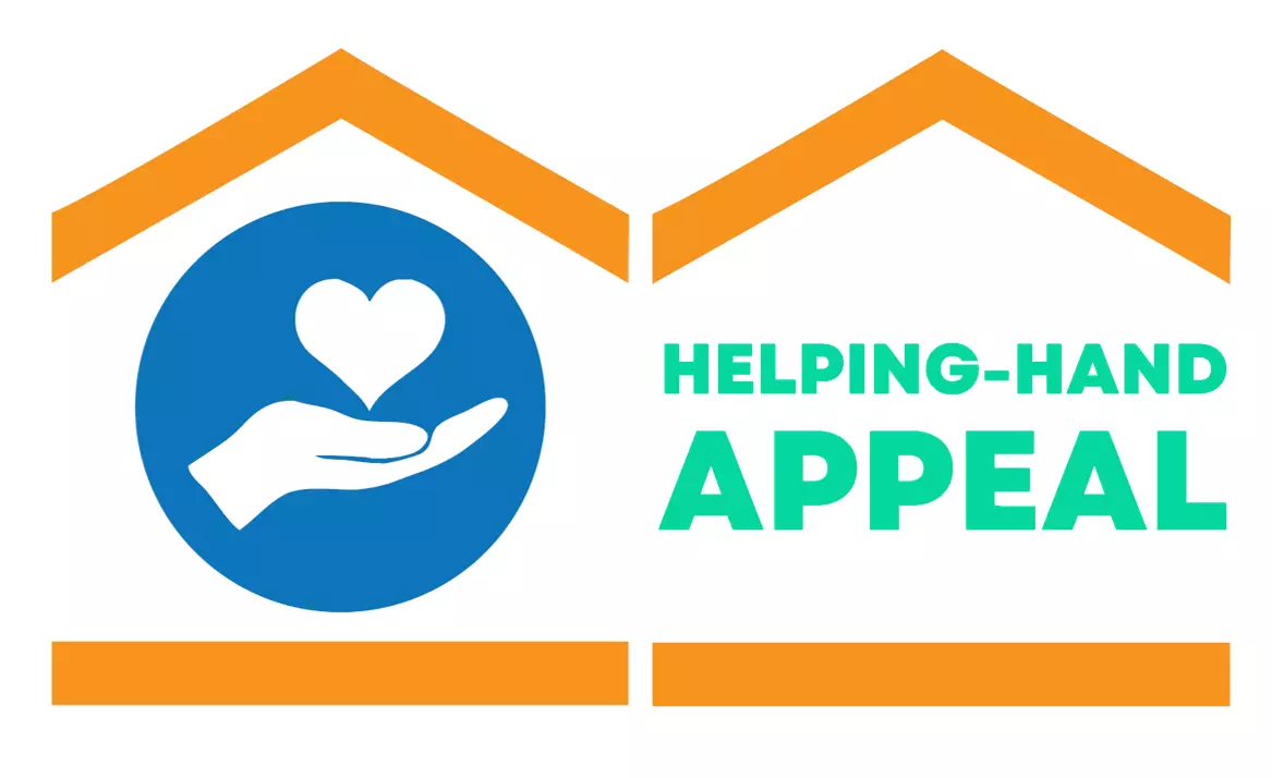 Connect and Helping-Hand logo inside simplified houses