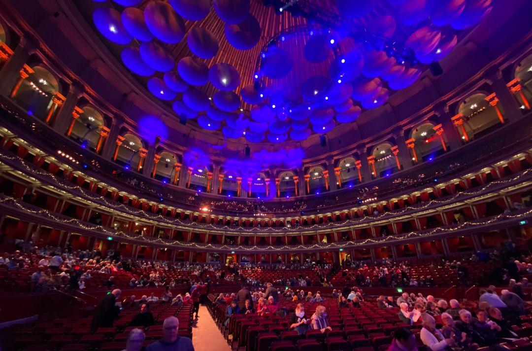 The audience taking their seats in the Royal Albert Hall