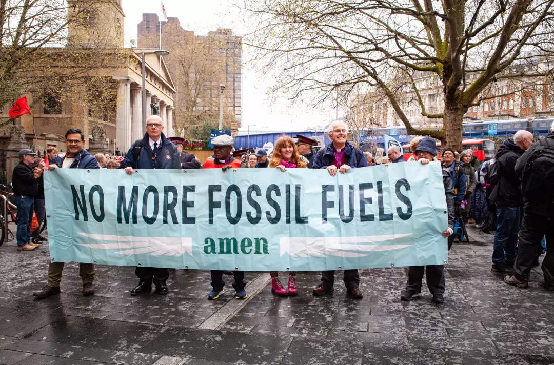 A photo of the No Faith in Fossil Fuels event 2023