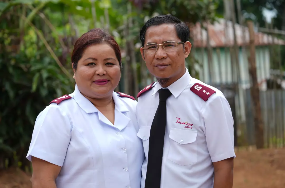 A photo of Captains Anthony and Makimi
