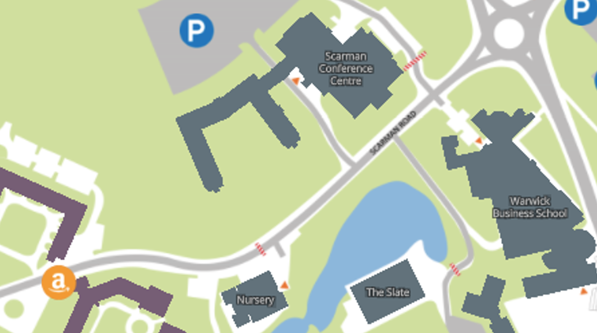 A map of the Scarman Conference Centre