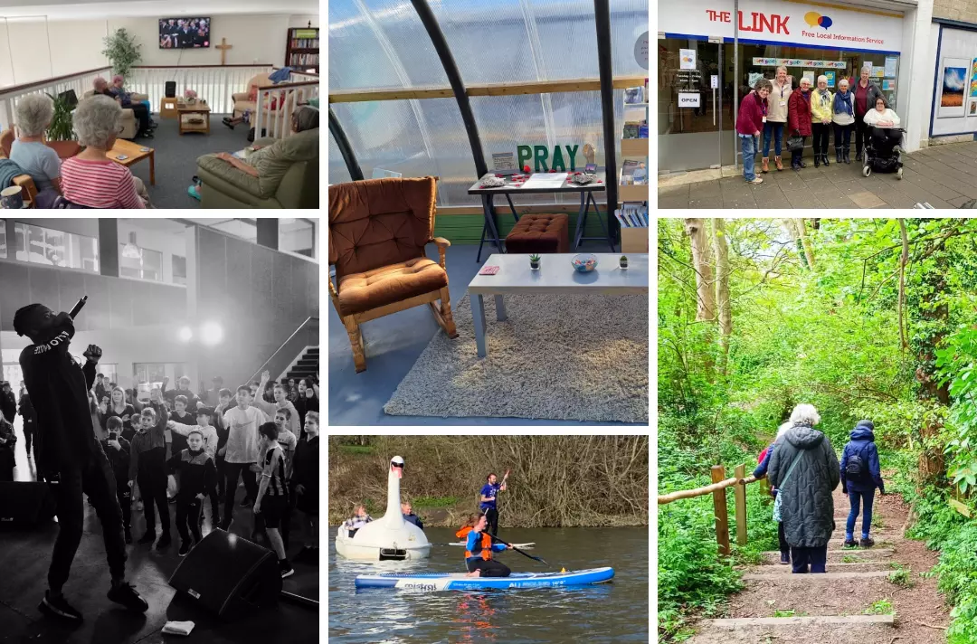 Six photos shows scenes of creative ministry from around the territory.