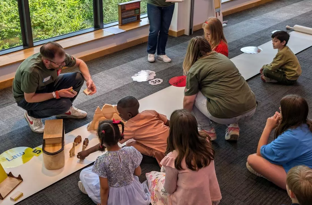 A photo of interactive Bible teaching in the Children's Venue at Together 2024
