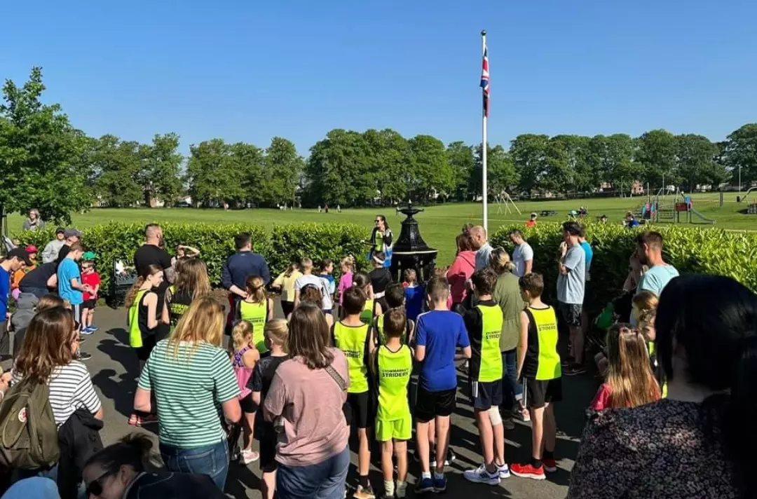 A photo of the junior Parkrun