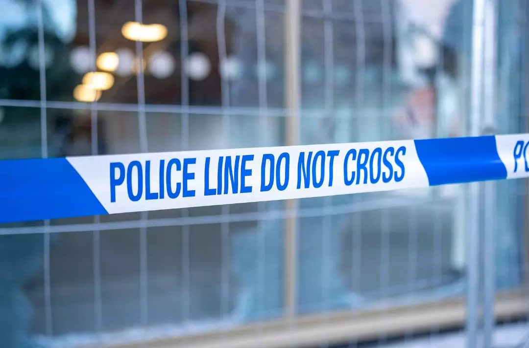 A photo of police tape