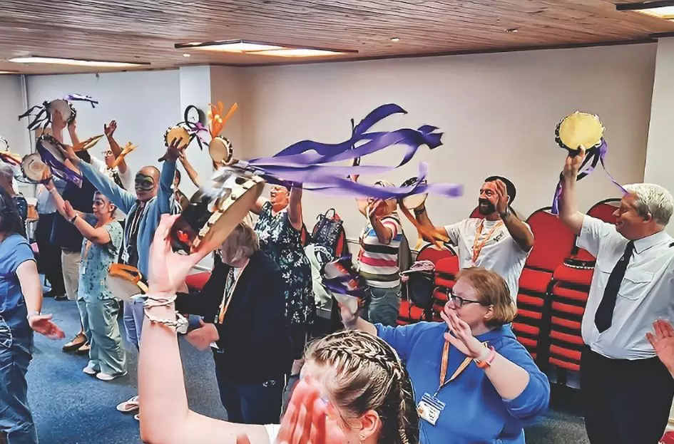 A photo of the timbrel session at Enabled