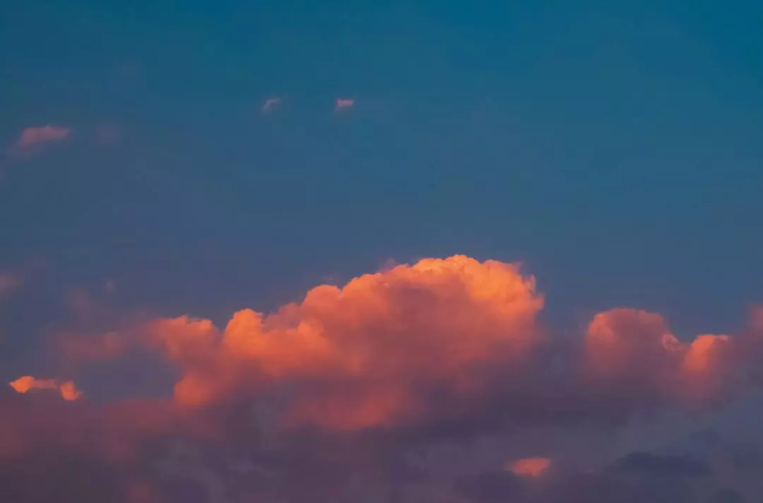 Yellow clouds in an evening light