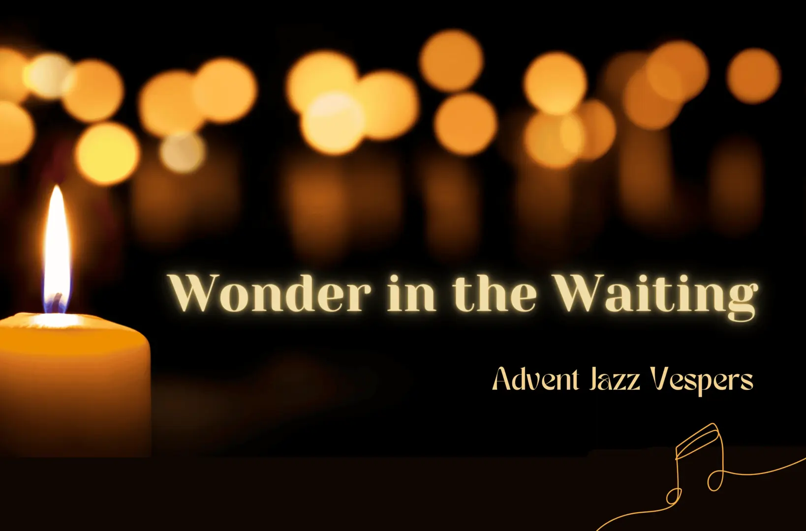 candle on dark background with light circles
