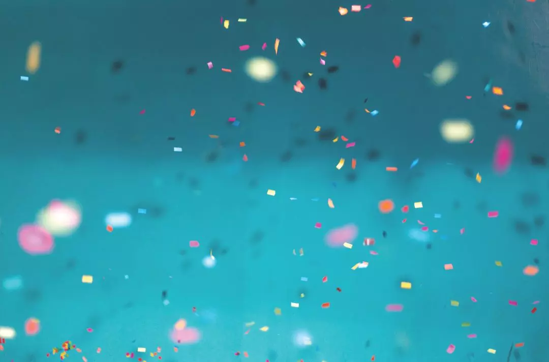 A photo of confetti