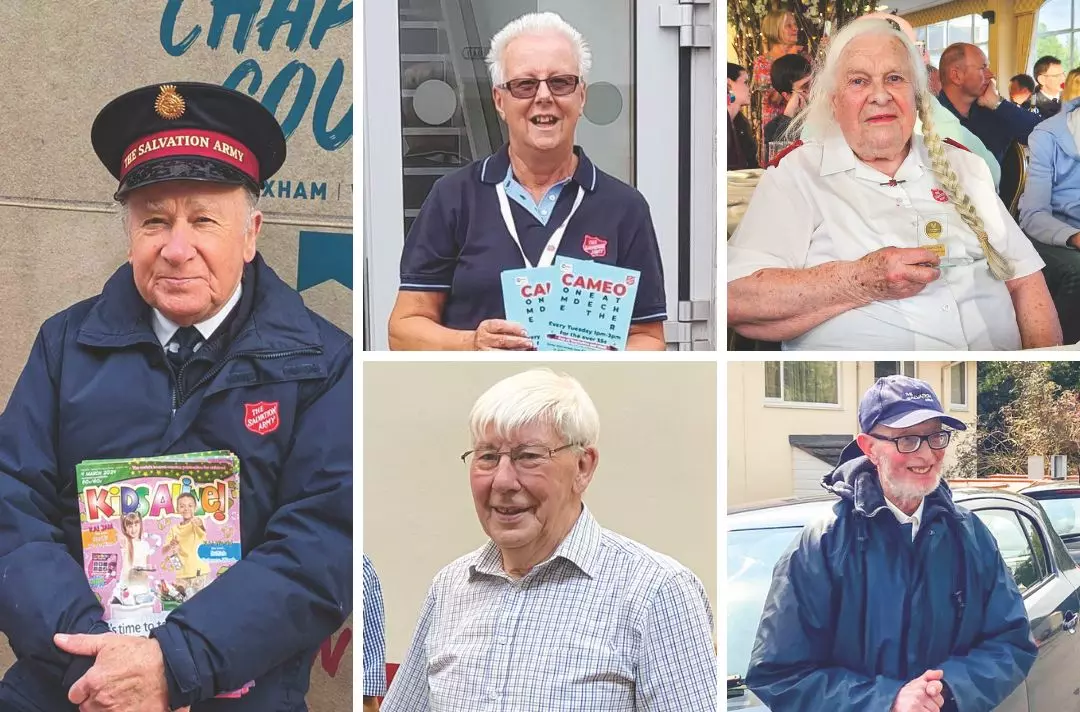 A collage of photos of unsung heroes
