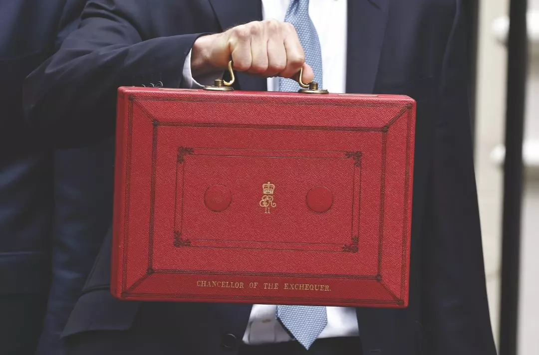 A photo of the chancellor of the exchequer's briefcase